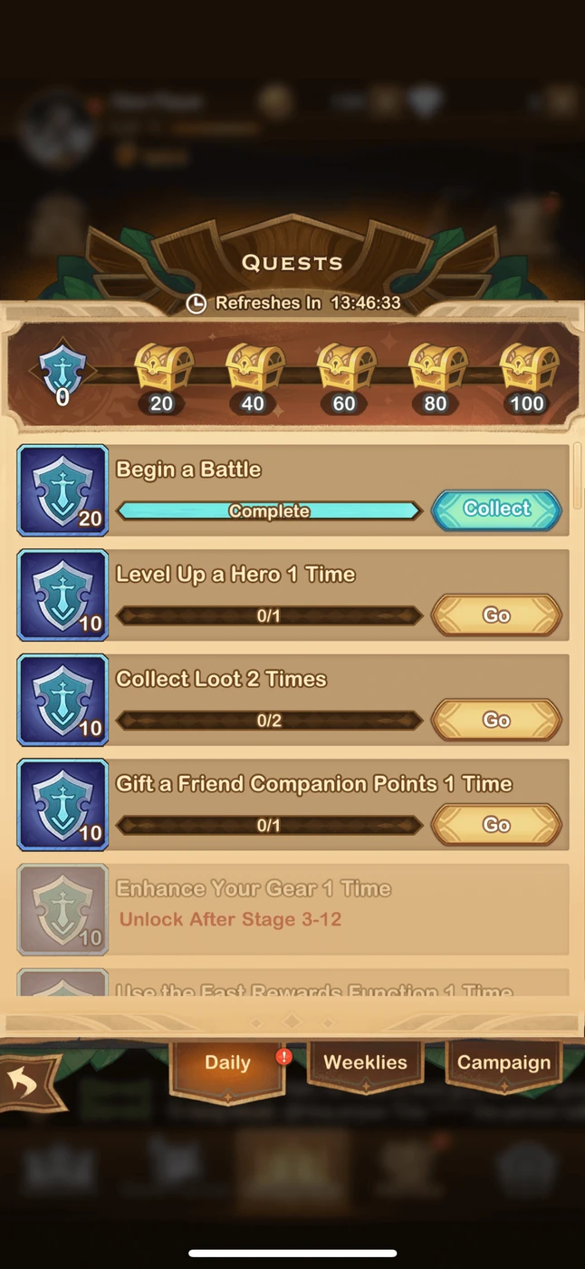 AFK Arena Quest reference