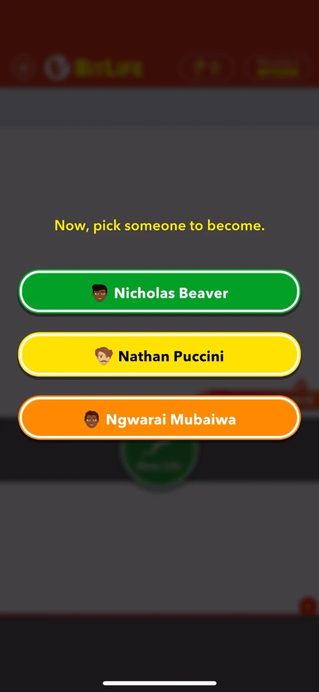 BitLife Menu reference
