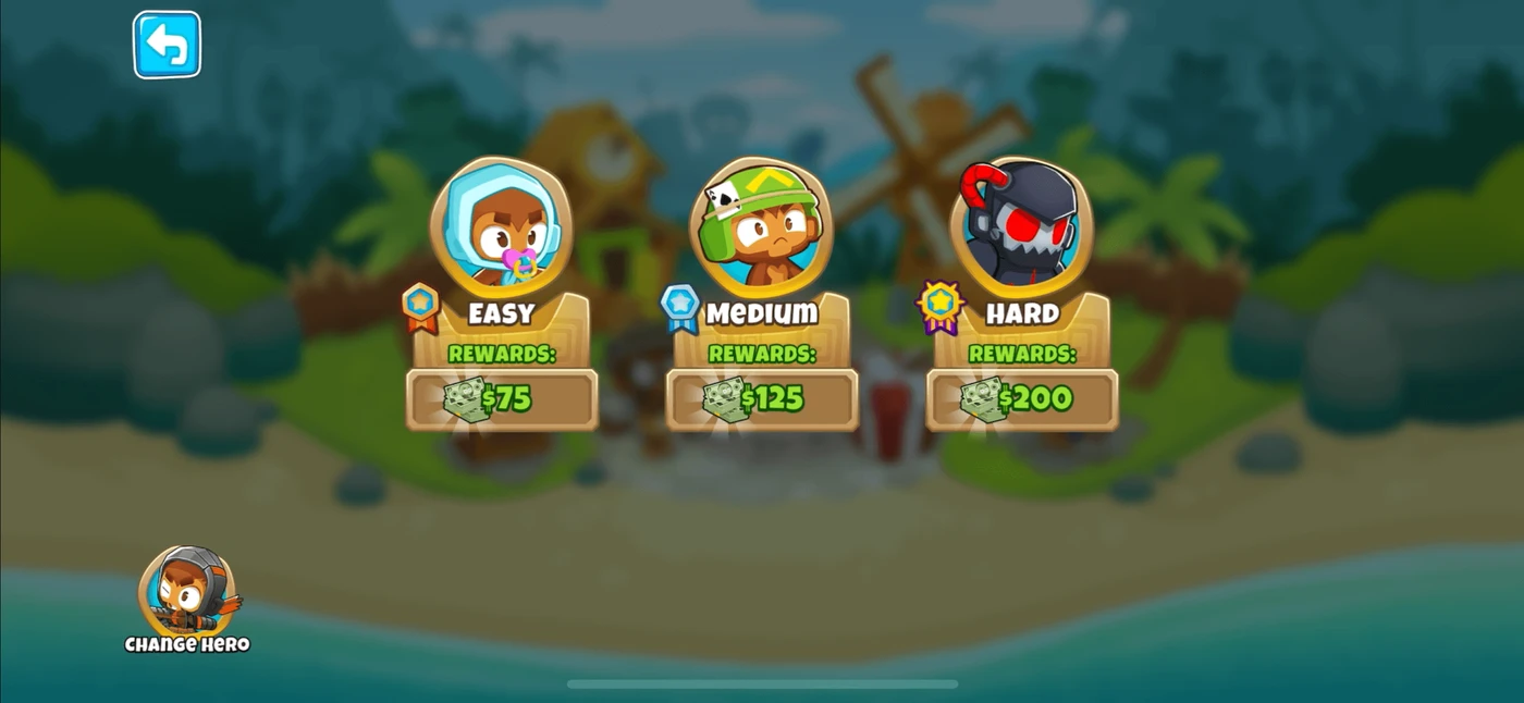 Bloons TD 6 Level Selection reference