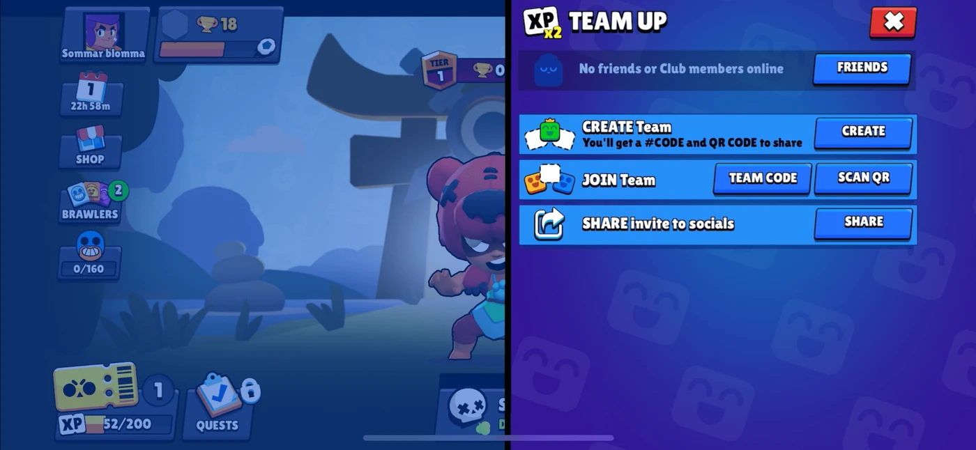 Brawl Stars Menu reference