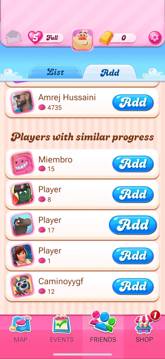 Candy Crush Saga Menu reference