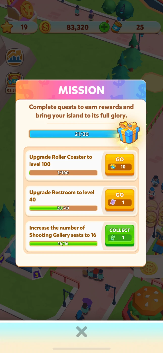 Carnival Tycoon: Coin Games Quest reference
