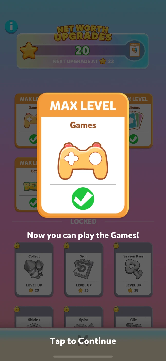Carnival Tycoon: Coin Games Rewards reference