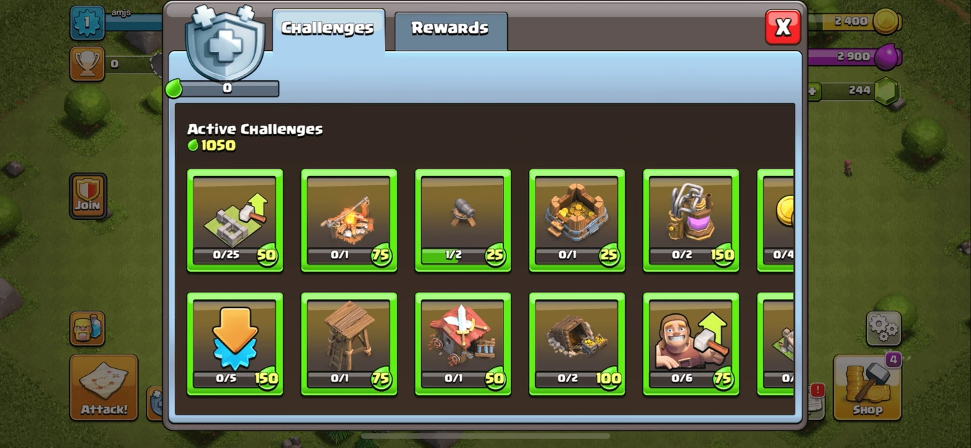 Clash of Clans Quest reference