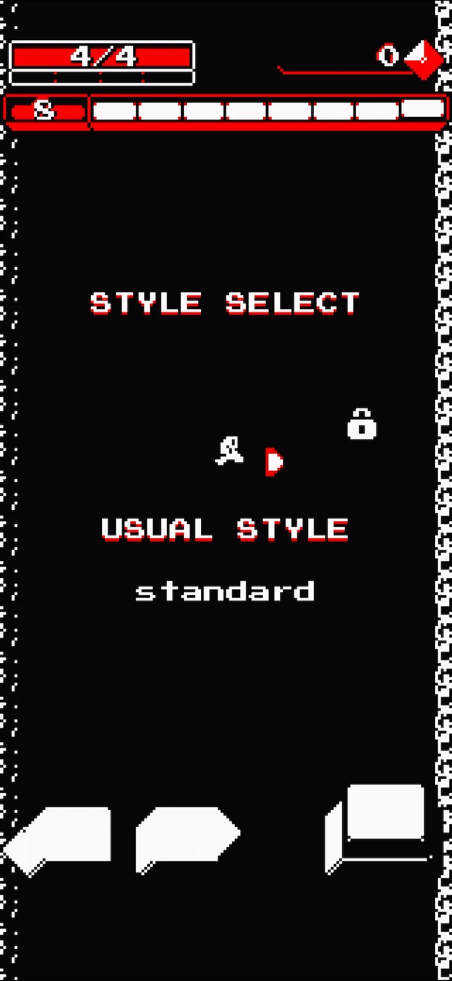 Downwell Menu reference