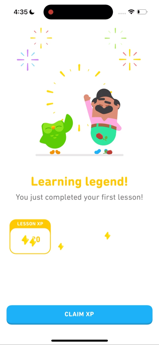 Duolingo Onboarding reference