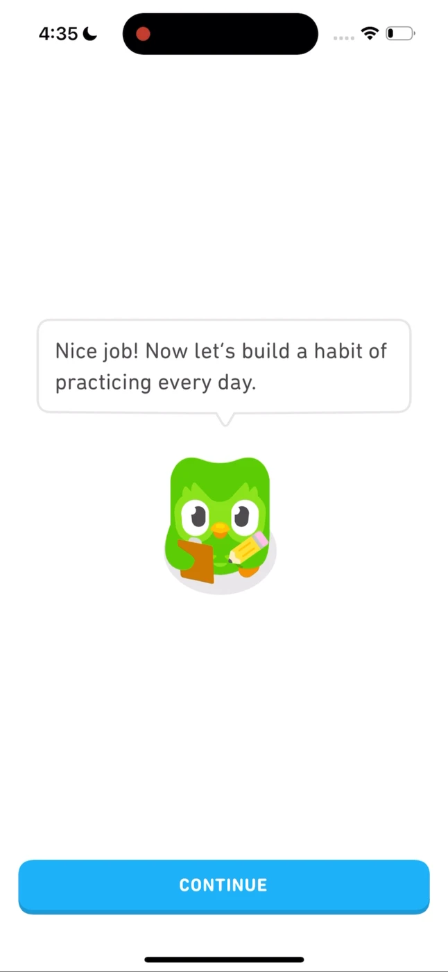 Duolingo Onboarding reference