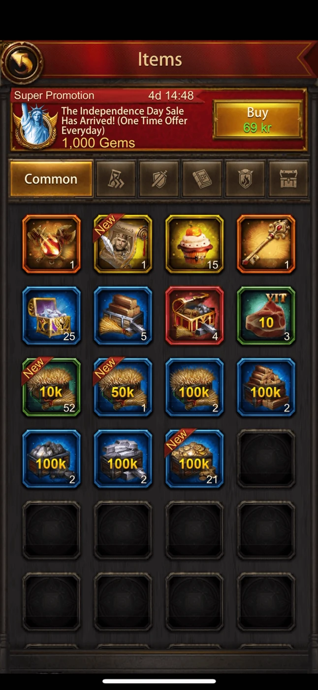 Evony Shop reference