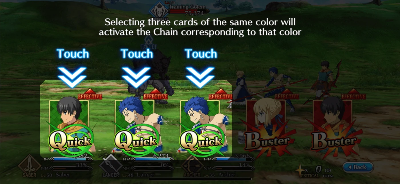 Fate/Grand Order Tutorial reference