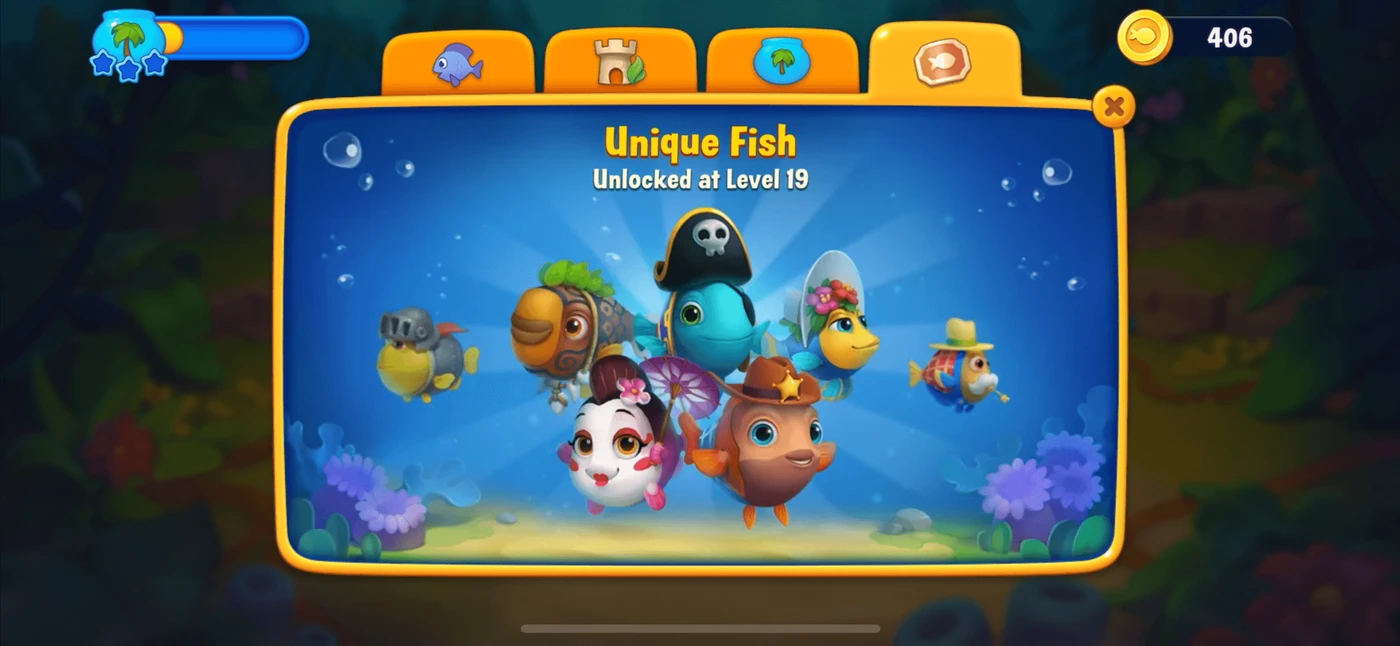 Fishdom Inventory reference