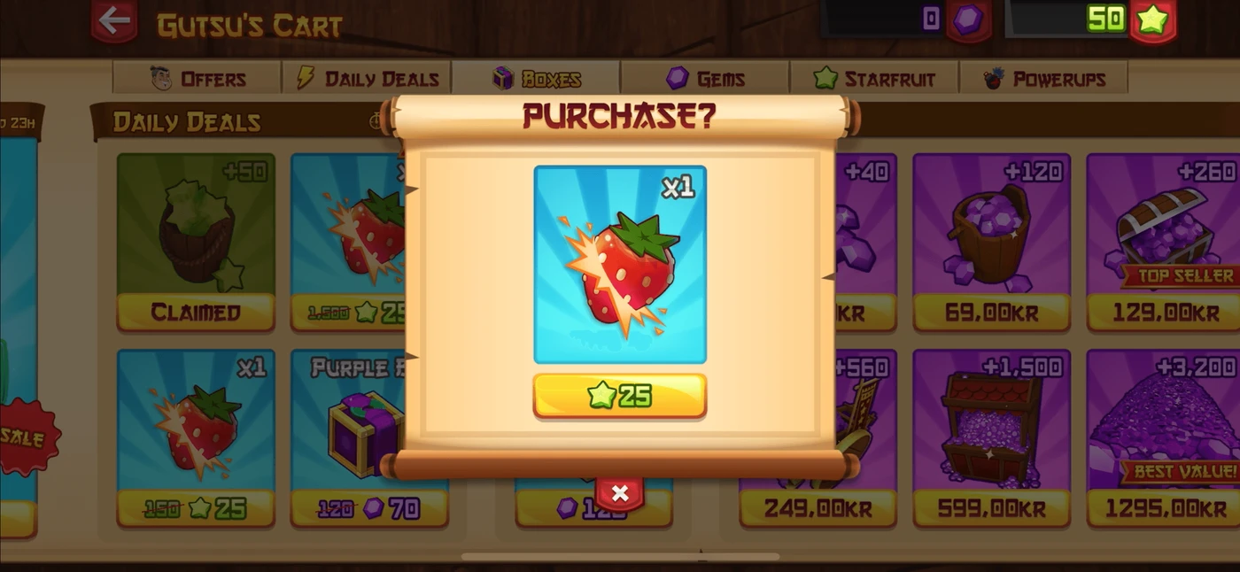 Fruit Ninja screen reference