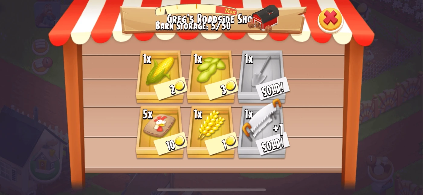 Hay Day Shop reference