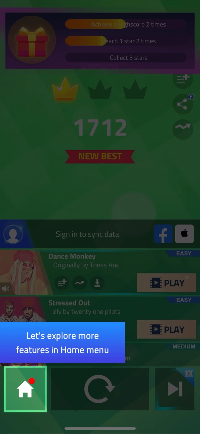 Magic Tiles 3: Piano Game Menu reference