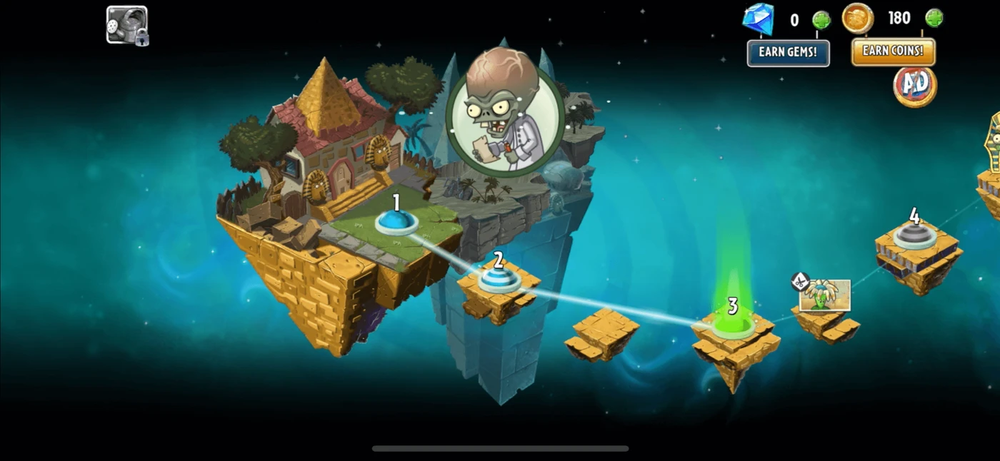 Plants vs zombies 2 Level Selection reference