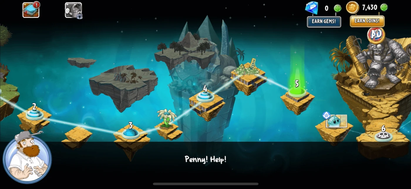 Plants vs zombies 2 Level Selection reference