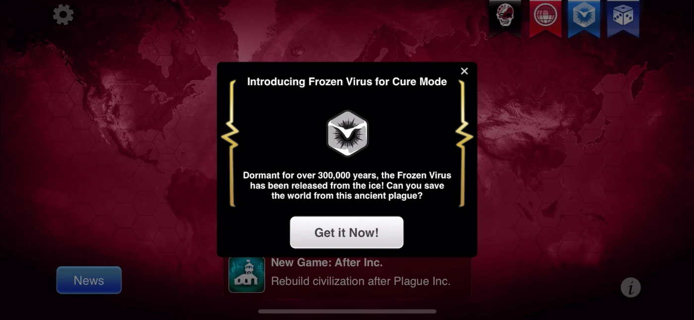 Plague Inc. screen reference