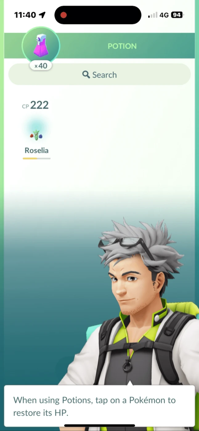 Pokémon GO Inventory reference