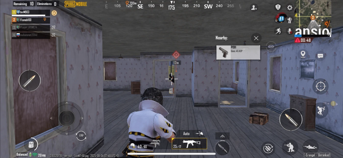 PUBG MOBILE In Game reference