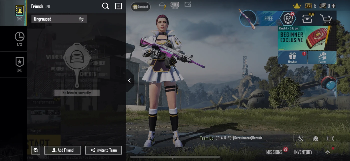 PUBG MOBILE Character reference