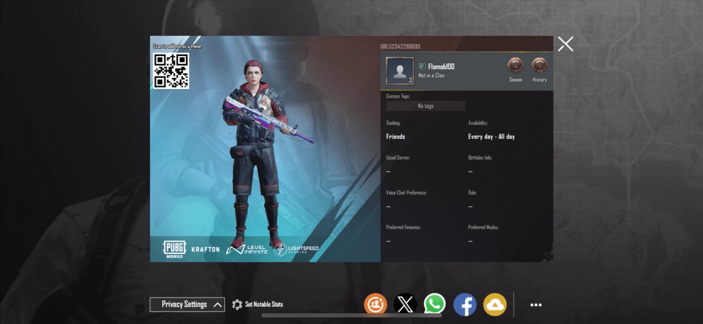 PUBG MOBILE Character reference