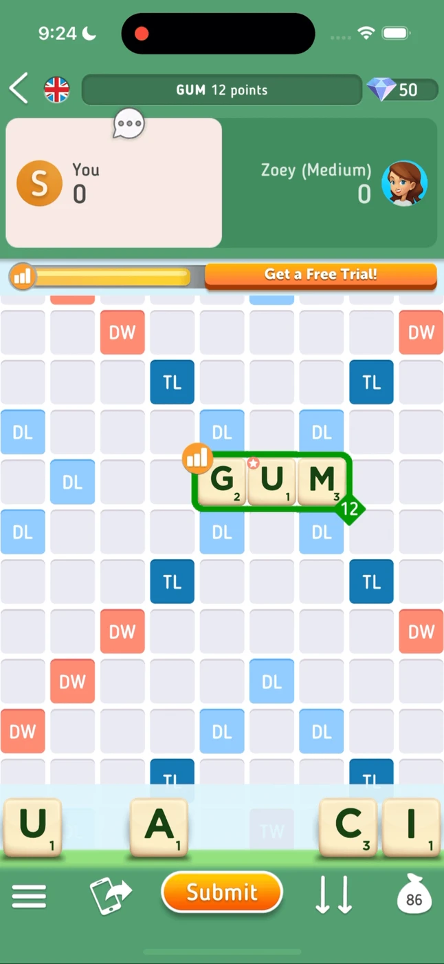 Scrabble GO In Game reference