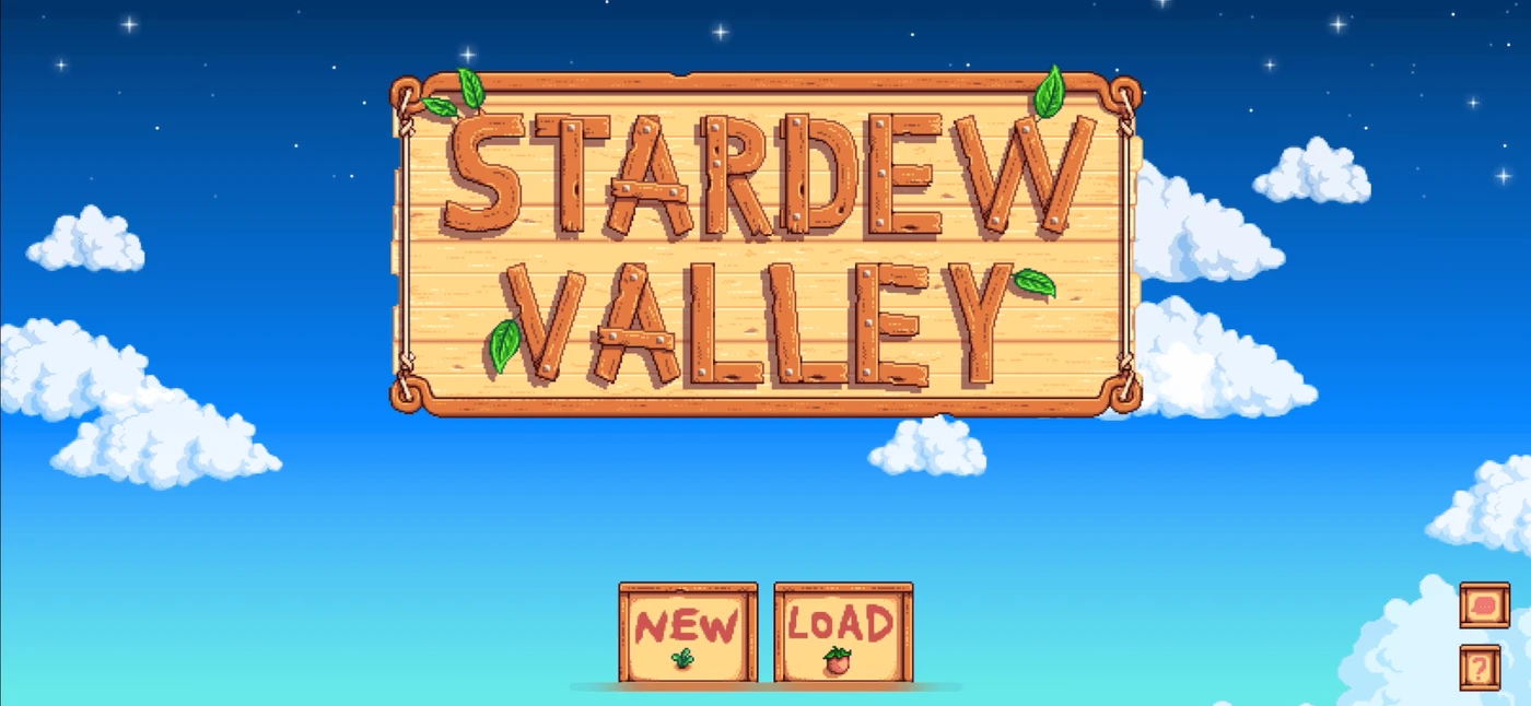 Stardew Valley Start screen reference