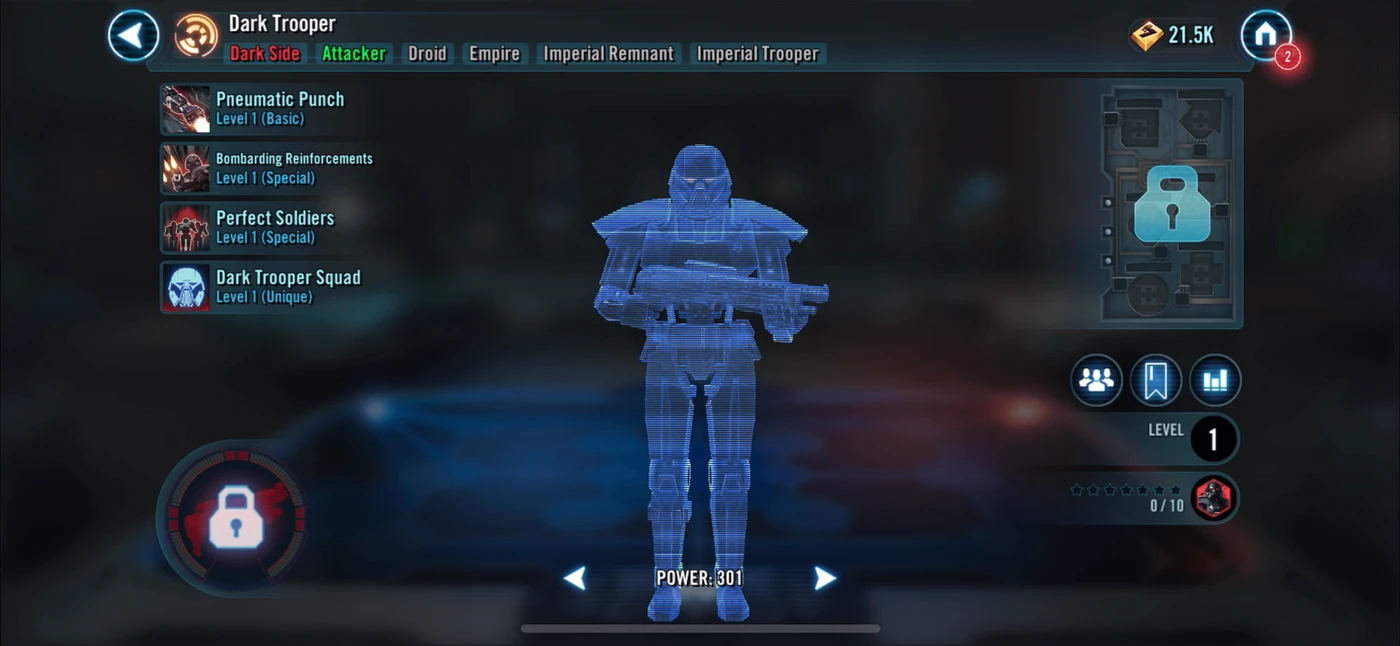 Star Wars: Galaxy of Heroes Character reference