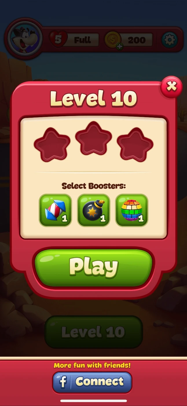 Toon Blast Level Selection reference