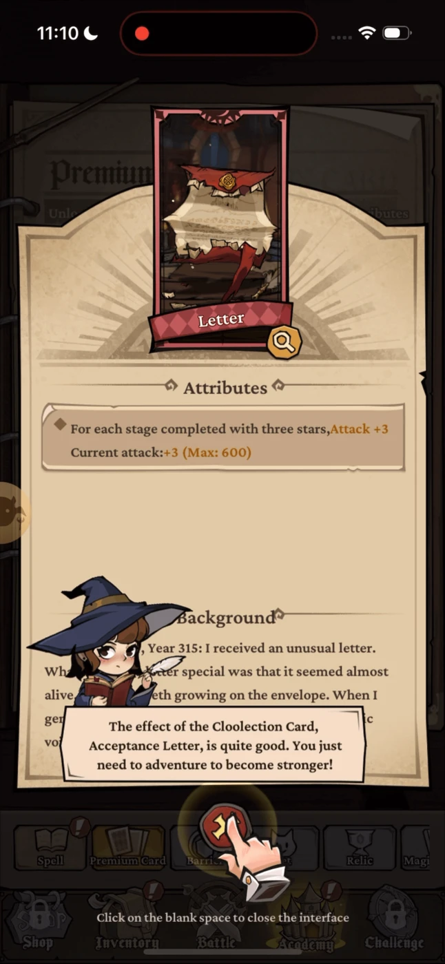Wizard's Survival Inventory reference